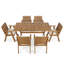 Ensemble de salle à manger 7 pièces avec table extensible et chaises rembourrées Presidio