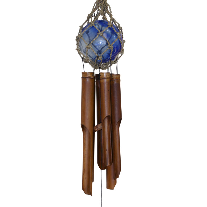 Carillon à vent en bambou en verre flottant en verre