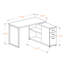 Bureau d'ordinateur en coin Frank