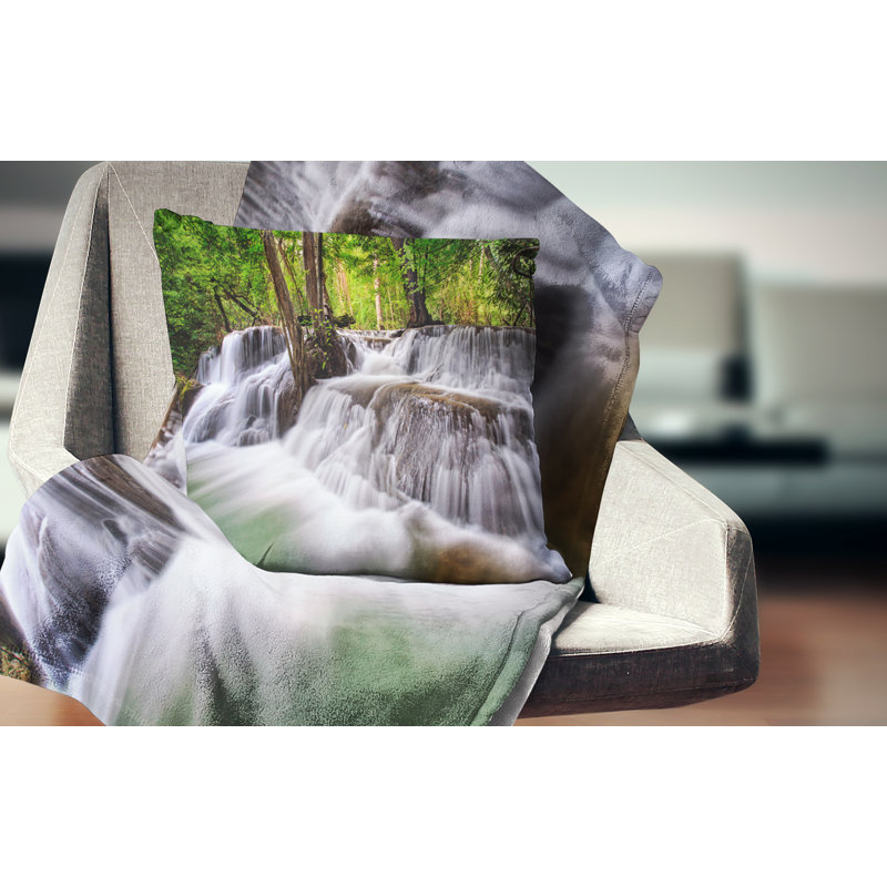 Coussin Waterfall Huai Mae Kamin, 16 po x 1 po, Coussin décoratif