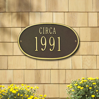 Date 2-Line Wall Address Plaque