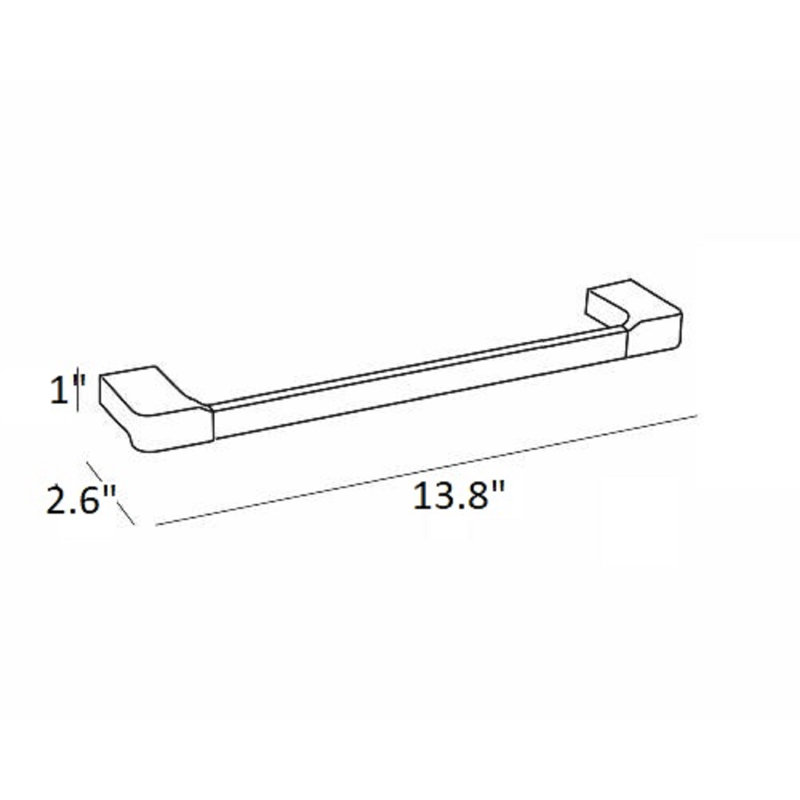 Barre à serviettes murale 13,7 "Egeo, H 1 po x L 13,7 po x P 2,6 po