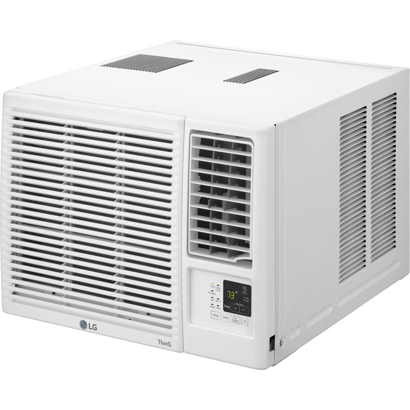 LG 18000 BTU White Wi-Fi Window Air Conditioner with Heater and Remote
