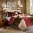 7 Piece Microsuede Comforter Set Red Cal King
