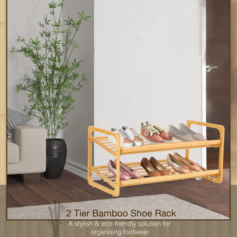 6 Pair Stackable Shoe Rack