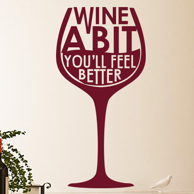 Food & Beverage Wall Decal, Medium, Burgundy