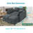 Hashim 6 - Piece Free Form Upholstered Convertible Modular Sofa Sectional with Storage-708451238