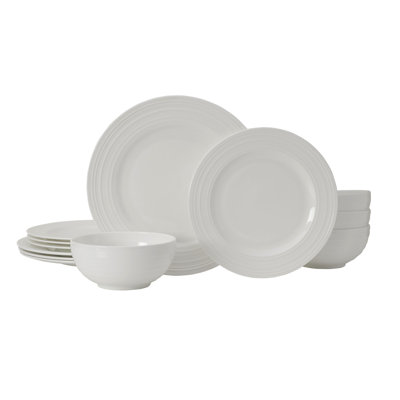 Mikasa Ciara 12 Pc Dinnerware Set, Service For 4 Bone China