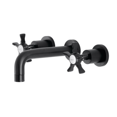 Kingston Brass Hamilton Two-Handle 3-Hole Wall Mount Bathroom Faucet