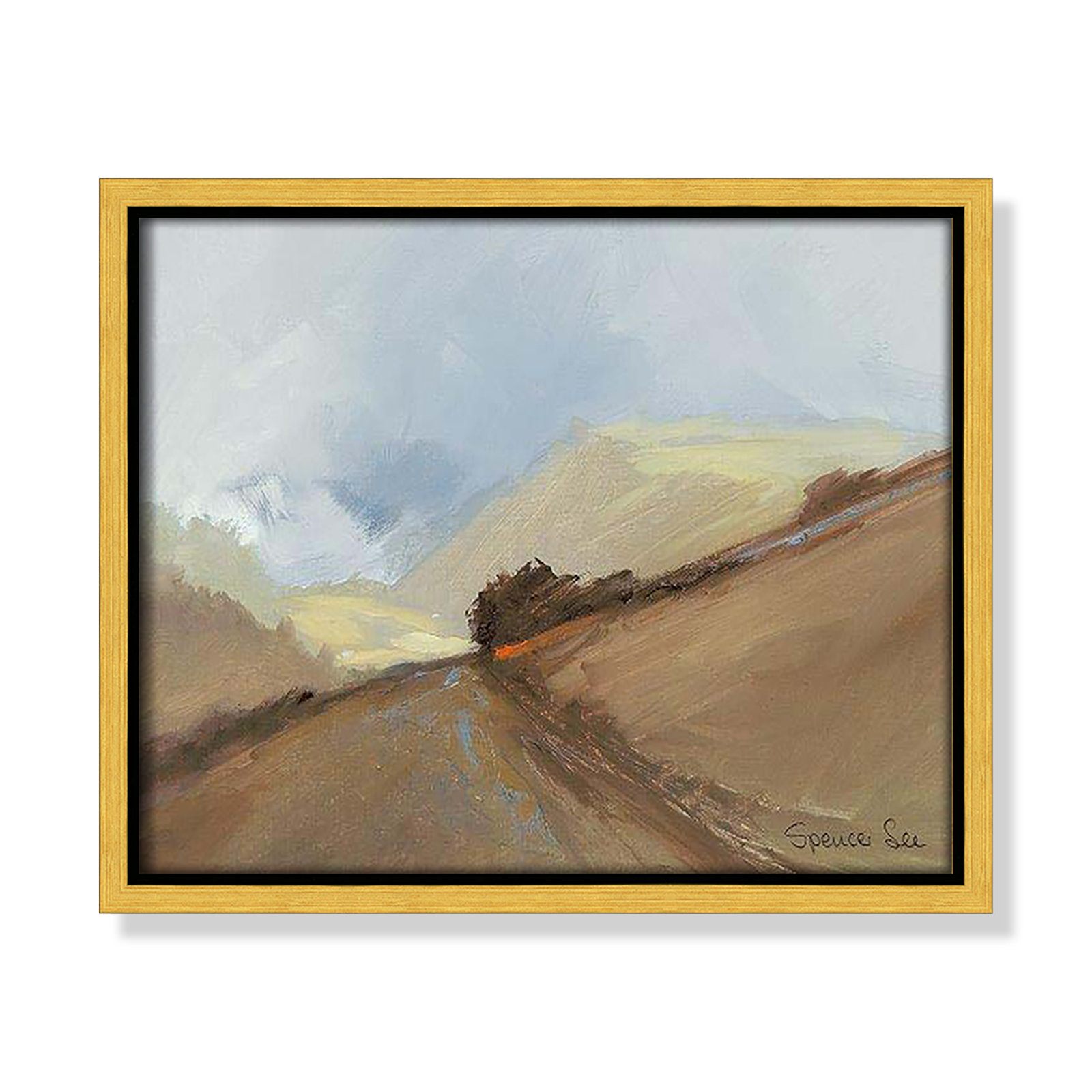 Heaven And Earth II by Spencer Lee, 9.5'' H x 11.5'' W x 2'' D, Gold Framed