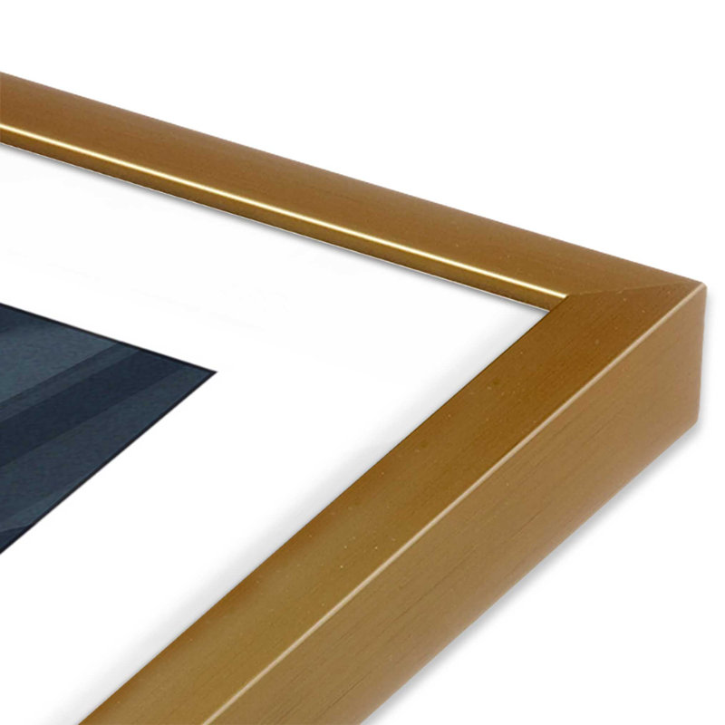 Serene Shark Shadows Print, 25.25" H x 19.25" W, Gold