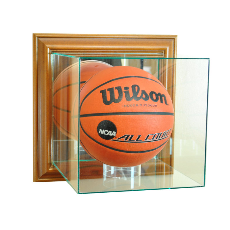 Présentoir mural de basketball, Noyer