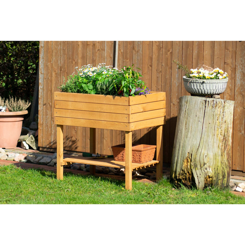 Aalaya Wood Elevated Planter