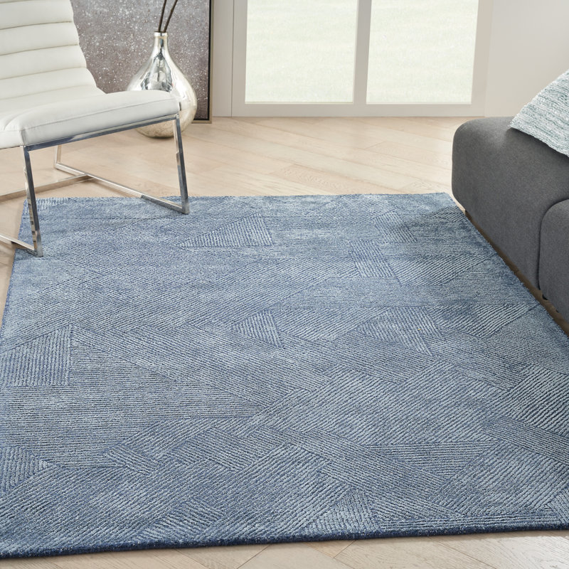Tapis bleu Chrisly Star, Rectangle 4 pi x 6 pi