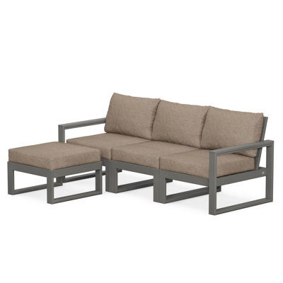POLYWOOD EDGE Modular Deep Seating Set with Ottoman
