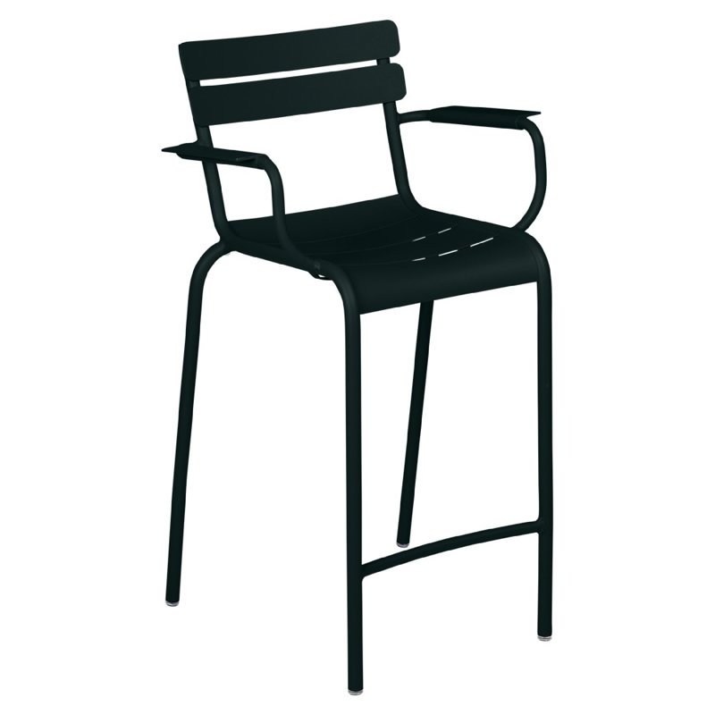 Luxembourg Outdoor Bar Stool, Liquorice