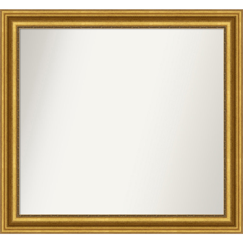 Miroir de salle de bain Jashawna, 36,75 po x 39,75 po, Doré