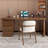 62.99" Nut-brown Rectangular Solid Wood Office Sets