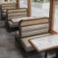 Banc rembourré en similicuir Retro Light Luxury
