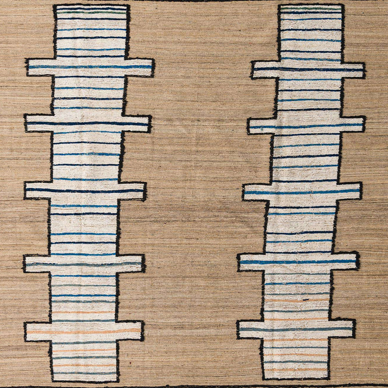 Abstract Indoor Rug, Square 8'