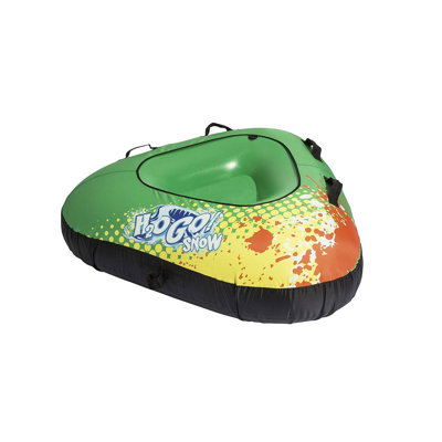 Bestway H2GO Winter Rush Inflatable Kids Large Snow Tube With Fabric Cover Green