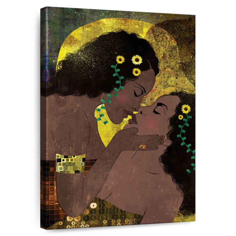 Embrasser des femmes, H 24 po x l 16 po