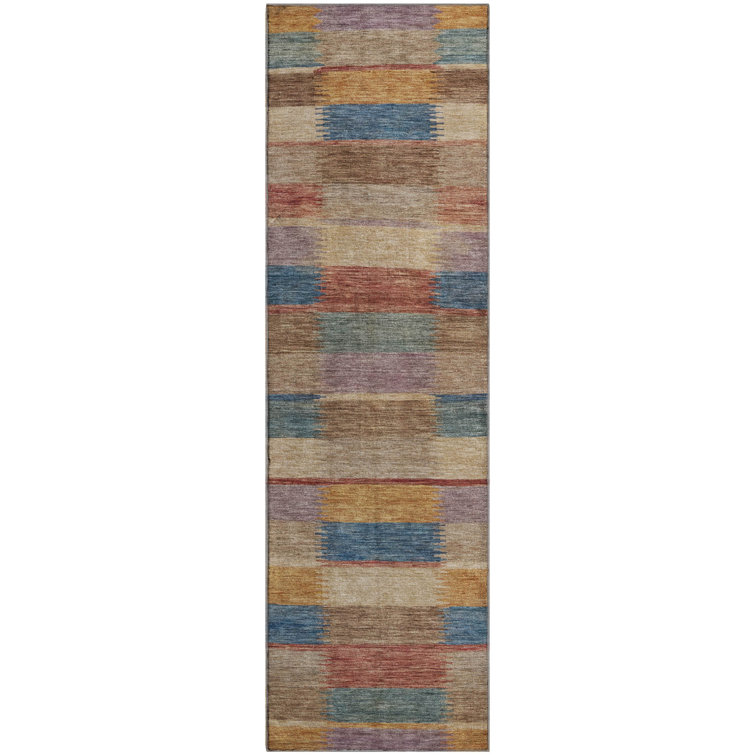 Premium Machine Washable Brennon AMF1628 Stripes Rug