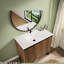 Meuble-lavabo et lavabo durables 36 po, bois aggloméré, conception de salle de bain moderne