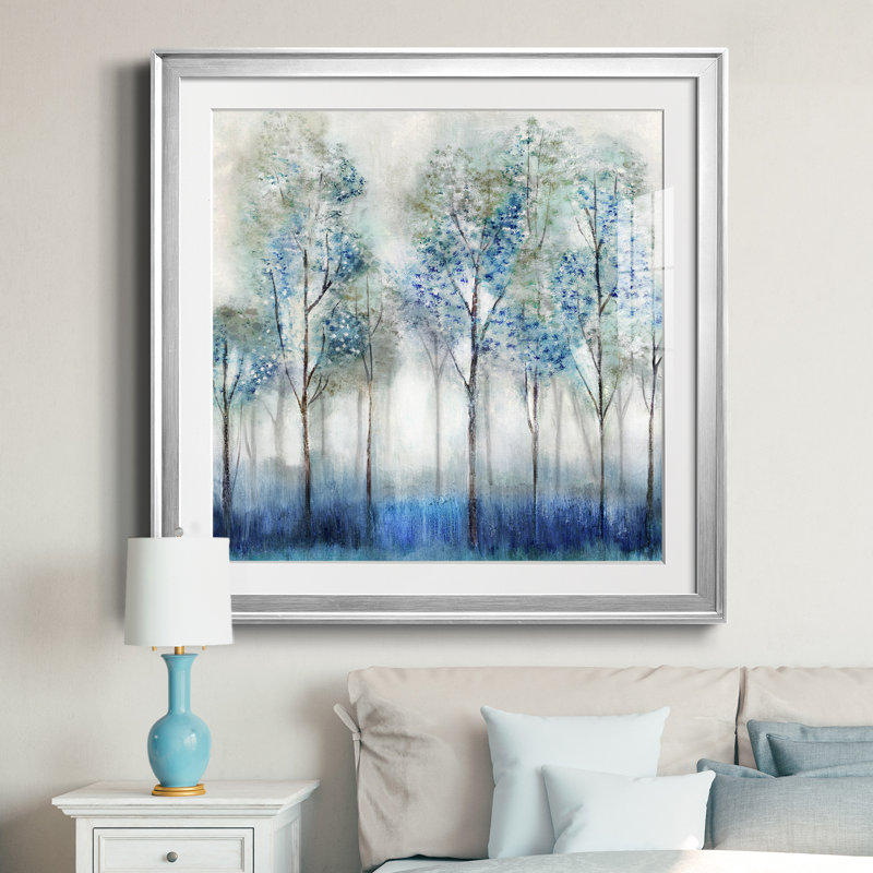 Forêt de rêve - peinture encadrée, Cadre argenté, H 30,5 po x l 30,5 po x P 1,5 po