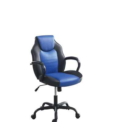 OFFICE CHAIR in Black Faux Leather