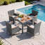 Ensemble repas d'extérieur 4 personnes avec coussins Autymn-767663522-767663521