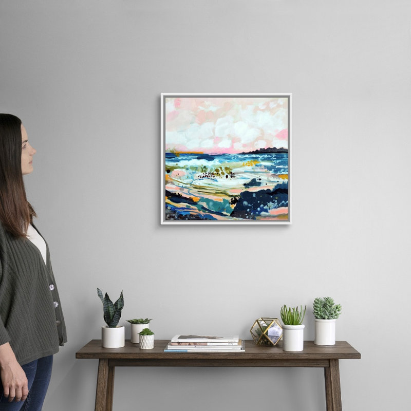 «Surfscape IV» par Karen Fields - reproduction d'art, Toile blanche encadrée, H 22 po x l 22 po x P 1,75 po