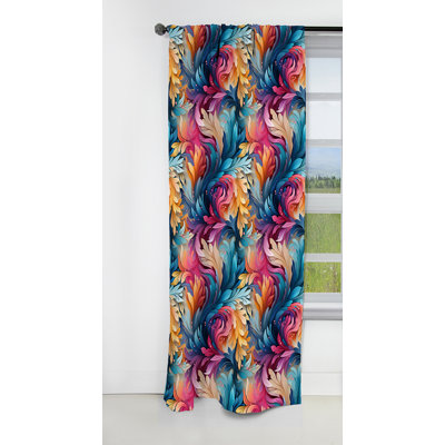 Ethno Paisley Harmony Fuse Marble Motif I - Rideau occultant en marbre abstrait - 1 panneaux
