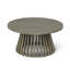 Table basse d'extérieur en bois pour patio, table basse ronde pour jardin, pelouse et balcon