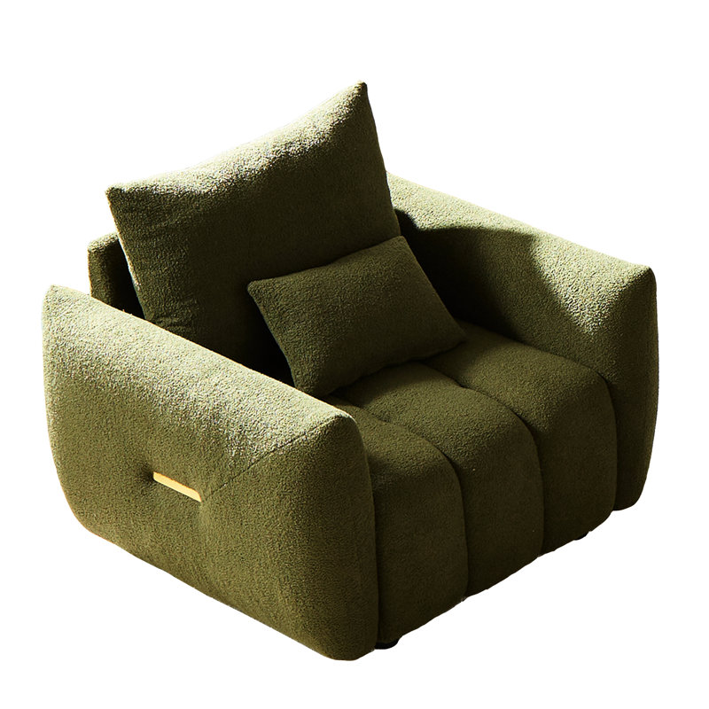 Méridienne moderne, idéale pour un club, une courbe confortable et confortable, une salle d'étude de composition de cadre de haute qualité, un tissu de peau, du bois massif