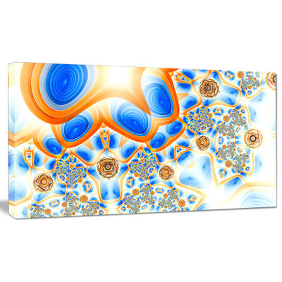 « yellow blue pattern », impression sur toile tendue