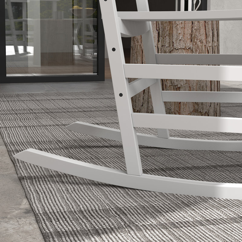 Chaise d'extérieur Breyunna, bois, Blanc