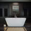 Baignoire de trempage autoportante en acrylique 60 po x 31 po avec drain chromé Toe-Tap et trop-plein à fente classique-109848308