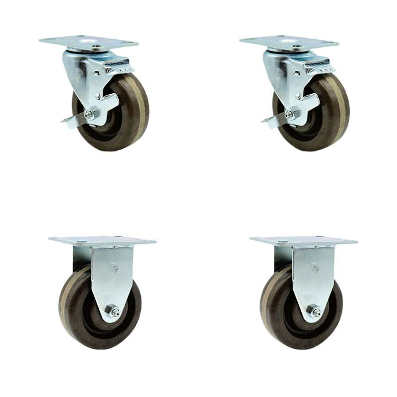 4-Piece High Temp Phenolic Caster Set