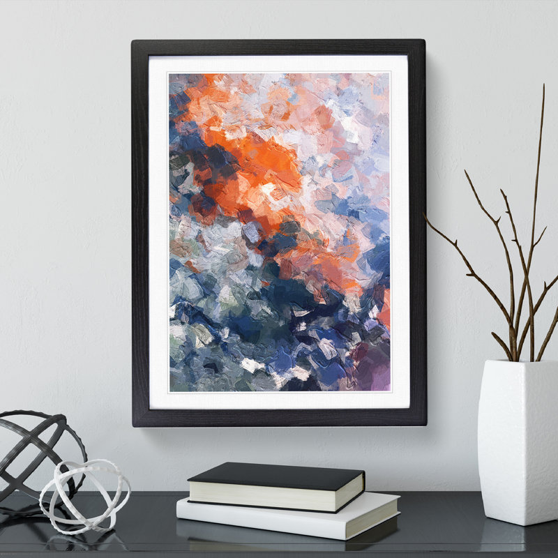 Our Theme Abstract - Framed Print, 34cm H x 25cm W x 2cm D, Black