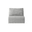 Canapé-lit modulaire gris antique avec méridienne - Tissu moelleux en velours côtelé, aucun assemblage requis