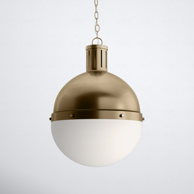 Geoffrey Single Light Glass Steel Dimmable Pendant