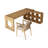 62.99" Burlywood L-Shaped Solid Wood Office Sets