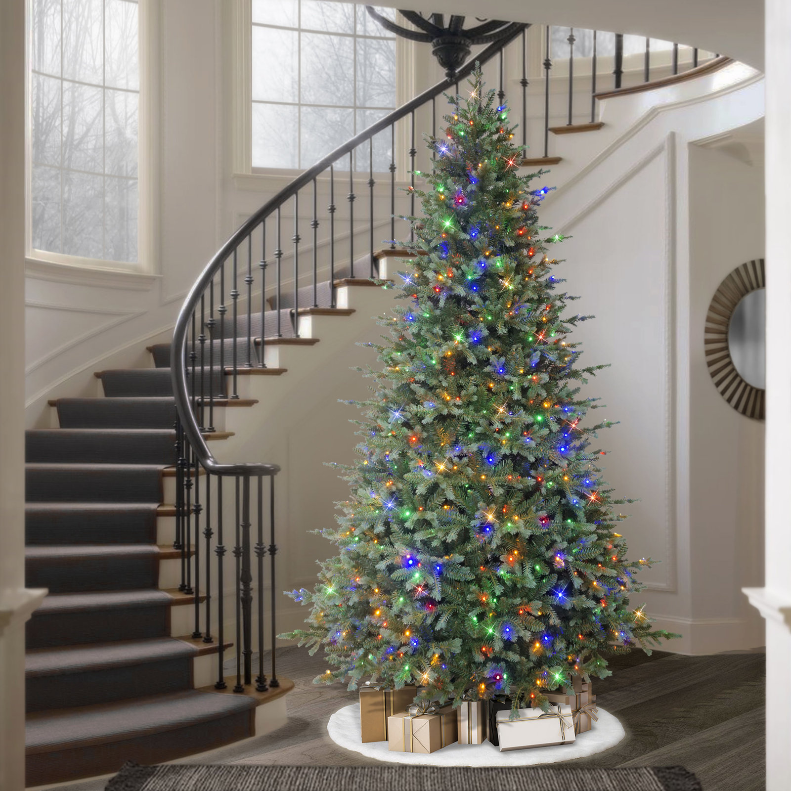 9' Pre-Lit Linden Fir Artificial Tree with 750 Dual-Color LED Lights