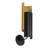 1-Light Modern Black Brass Cylinder Swing Armed Wall Sconce