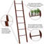 6-Tier Blanket Ladder For Living Room, Blanket Quilt Ladder Rack-1644218432