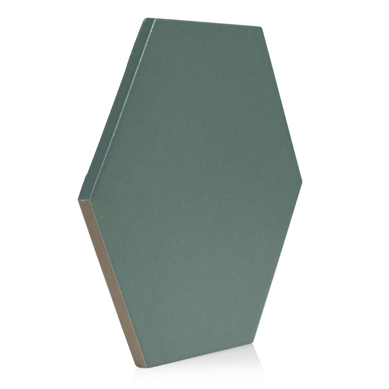Carreau de porcelaine singulier l 9 po x L 7,8 po, Vert