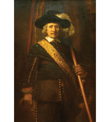 " The Standard Bearer, Floris Sloop " by Rembrandt Van Rijn