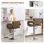 Upholstered Adjustable Height Counter Stool with Metal Frame-1079696200