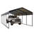 12 x 25 Ft Heavy Duty Carport with Galvanized Steel Roof